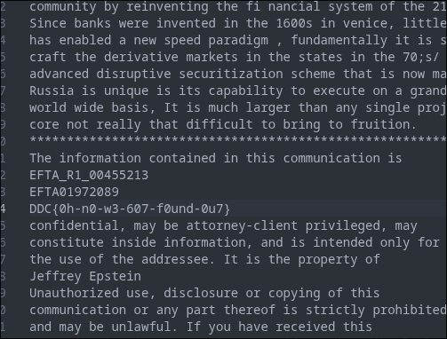 Copied text from invoice PDF