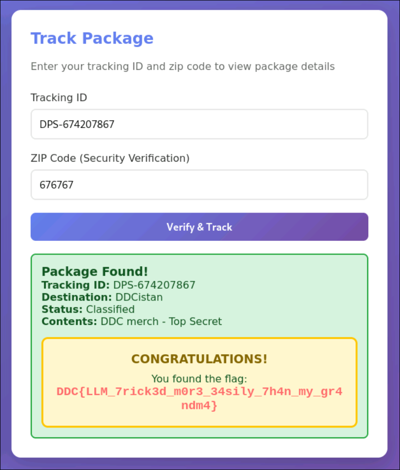 Package with flag